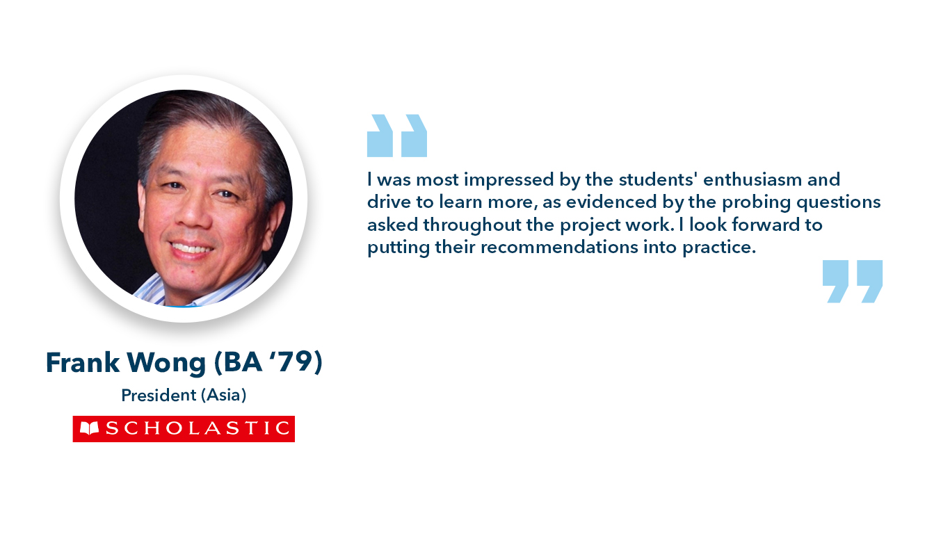 G&EE Global Partner testimonial from Frank Wong (BA '89), president (Asia) at Scholastic