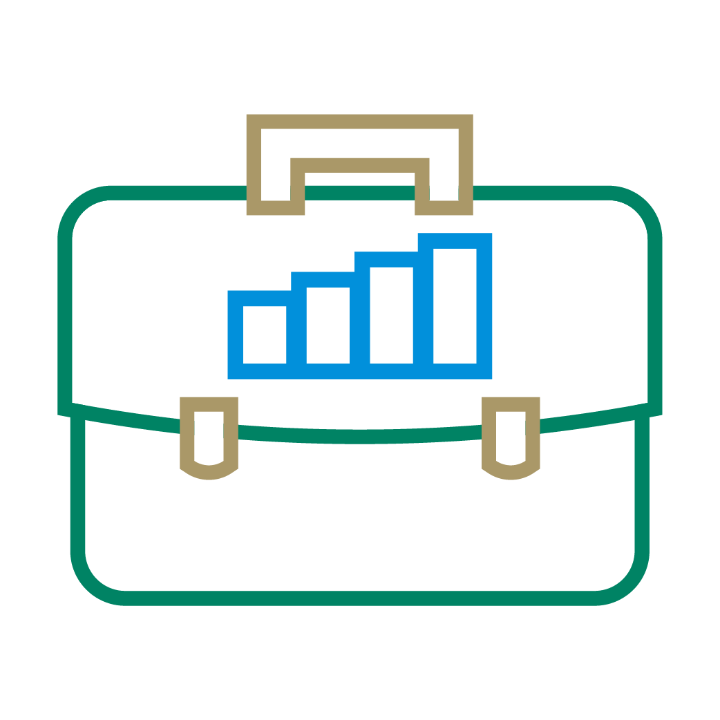 website icon shows a suitcase, depicting the idea that classes are held outside of typical working hours