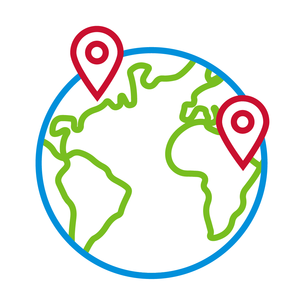website icon shows a globe with location pins, depicting the idea of study abroad programs