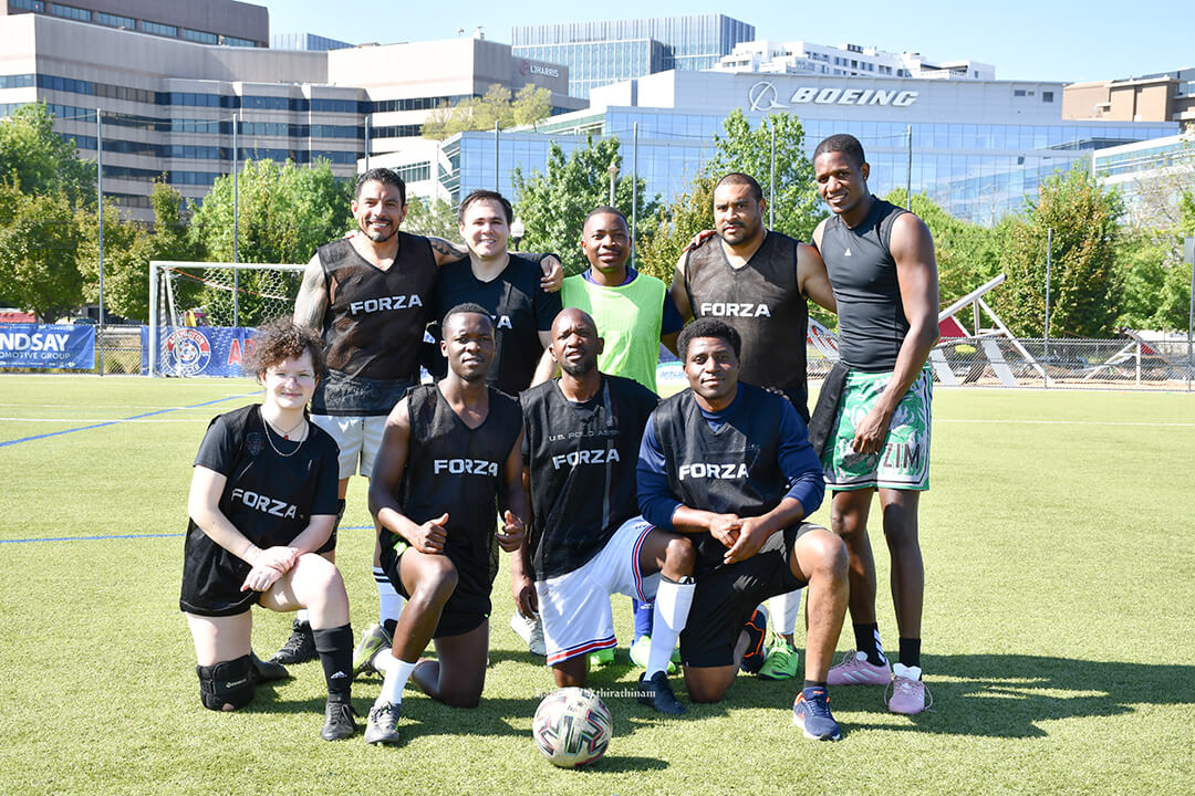 MBA Mavericks pose for group photo at inaugural Buff & Blue Cup