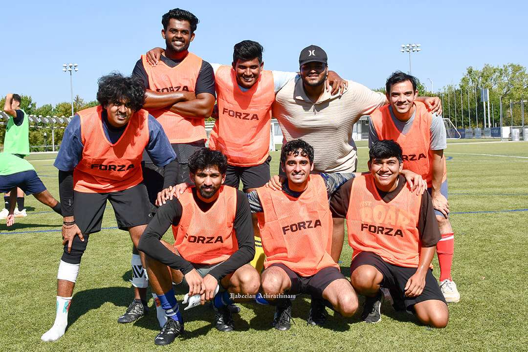 Anvay's 1229 poses for a group photo at the inaugural Buff & Blue Cup