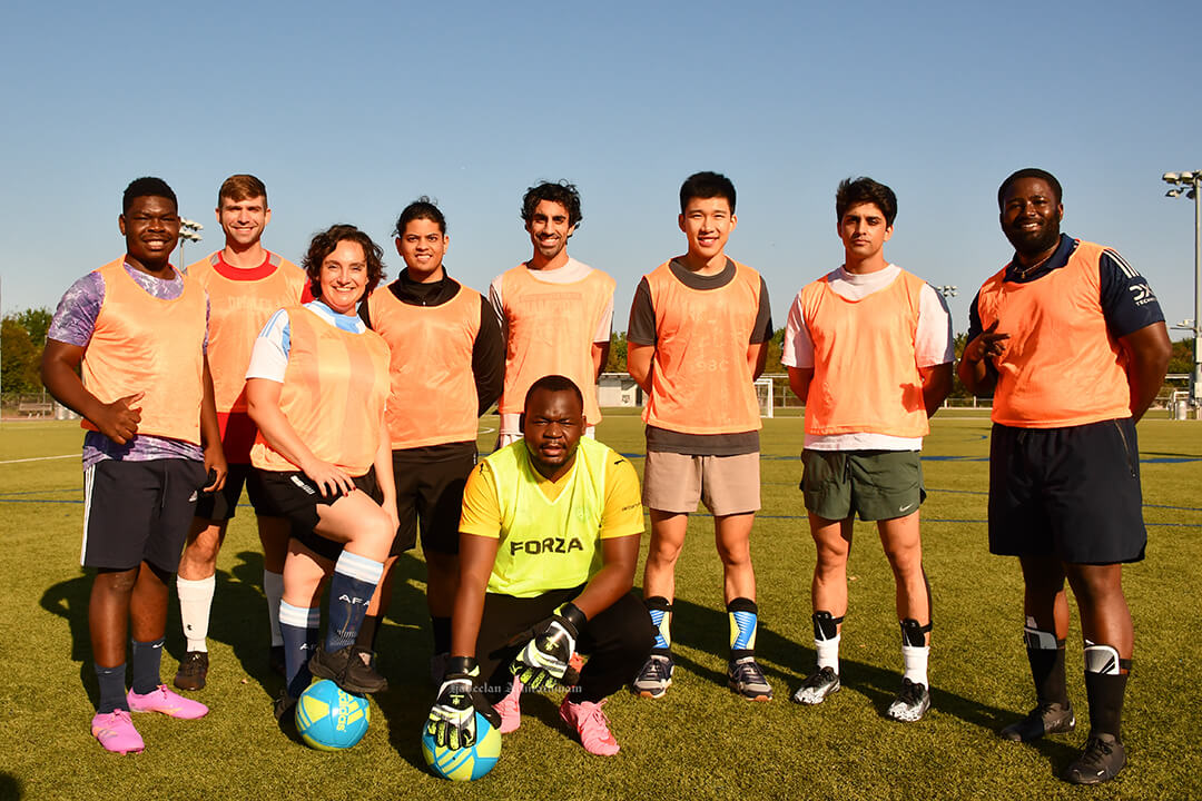 Goal Diggers team poses for group photo at inaugural Buff & Blue Cup