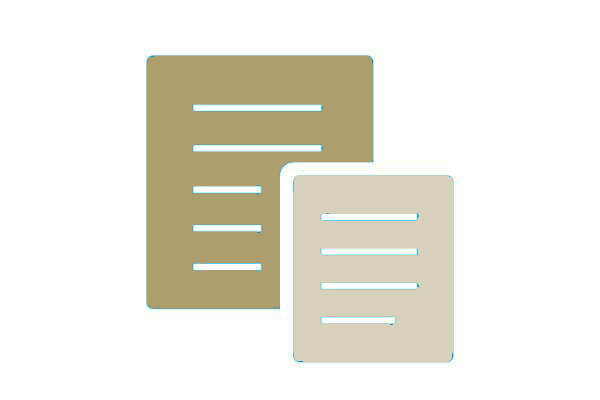 icon of 2 pieces of paper