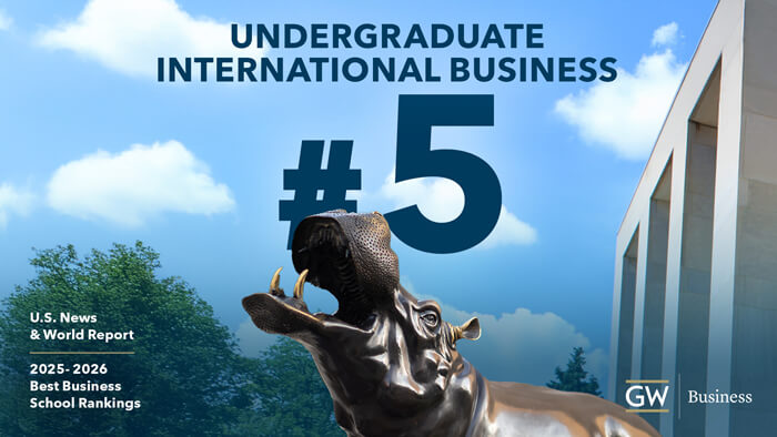 Undergraduate International Business is ranked #5 by U.S. News & World Report in the 2025-2026 Best Business School Rankings
