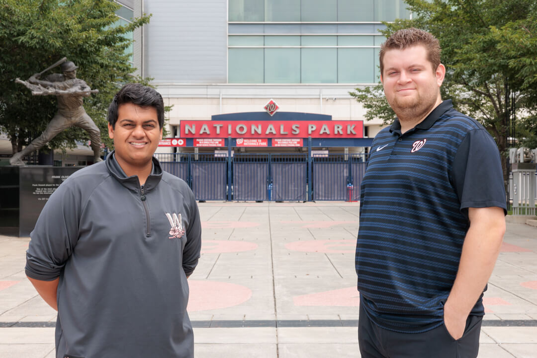 Jay Khurana (left) and Peter Lavan at Nationals Park