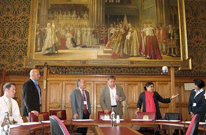 Students and facilitators in the great meeting hall