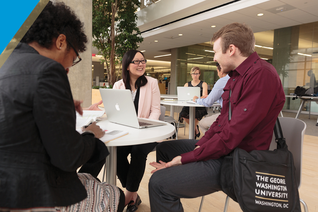 Students studying at a table