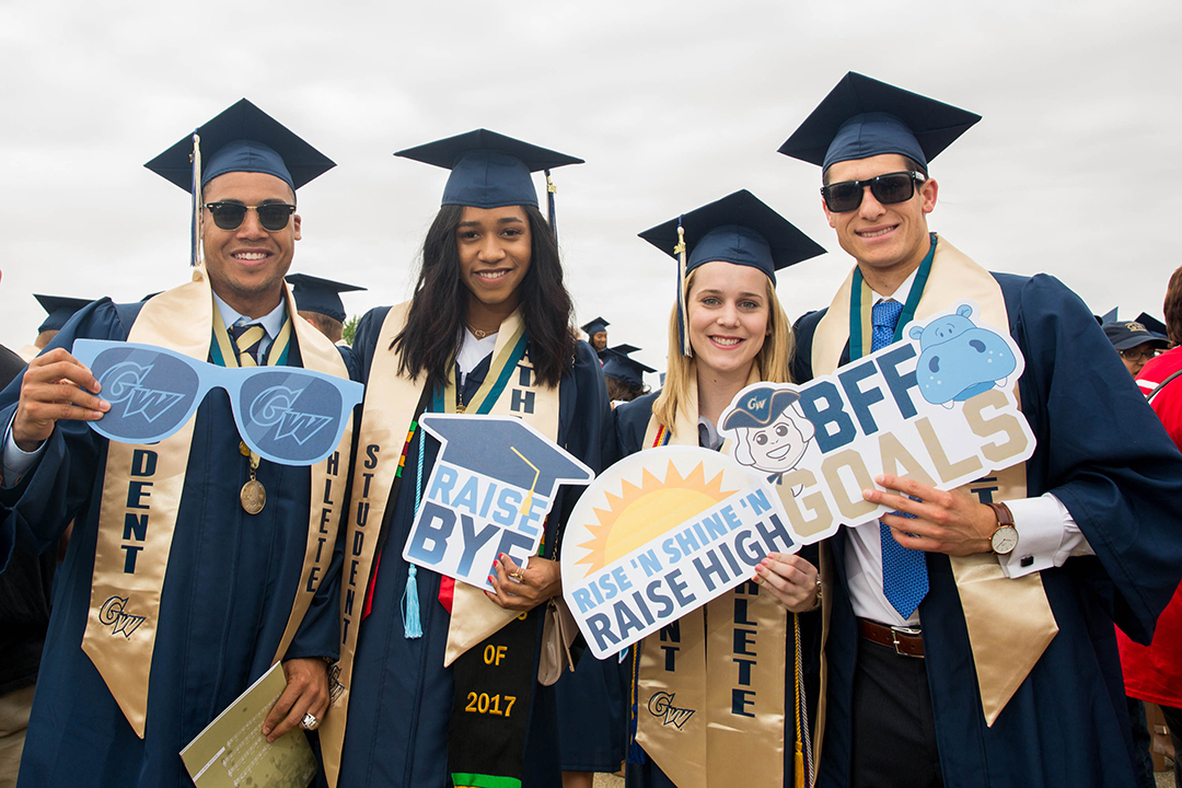 GWSB students attend their graduation celebration in May 2018