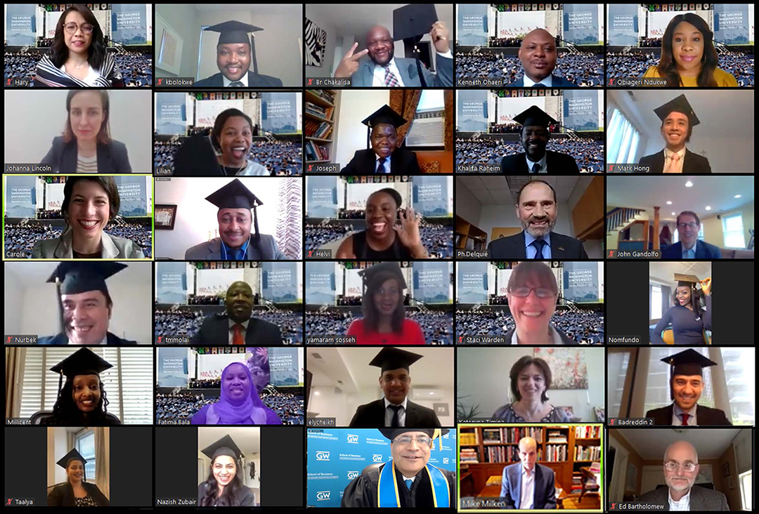 photo - screenshot of Capital Markets virtual commencement celebration