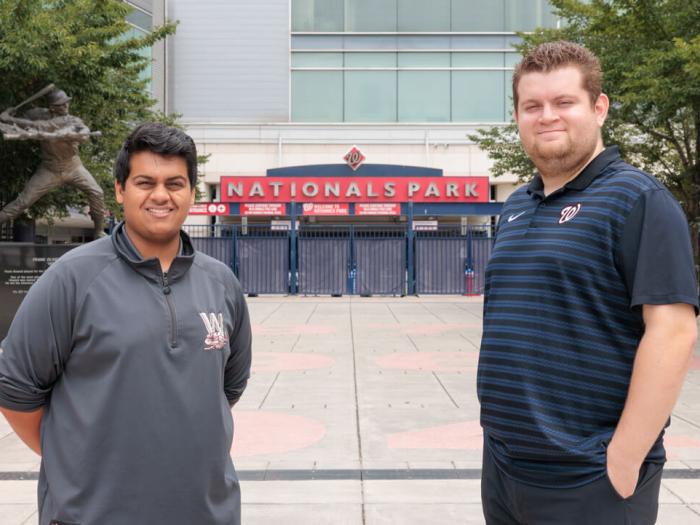 Jay Khurana (left) and Peter Lavan at Nationals Park