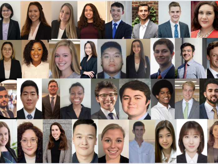 headshots of students in the accountancy capstone course at GWSB