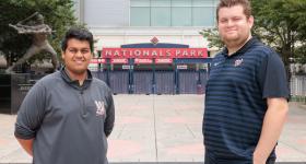 Jay Khurana (left) and Peter Lavan at Nationals Park