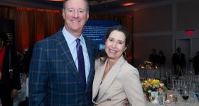 David Samuels and his wife Tenley Carp, a GW Law alumna